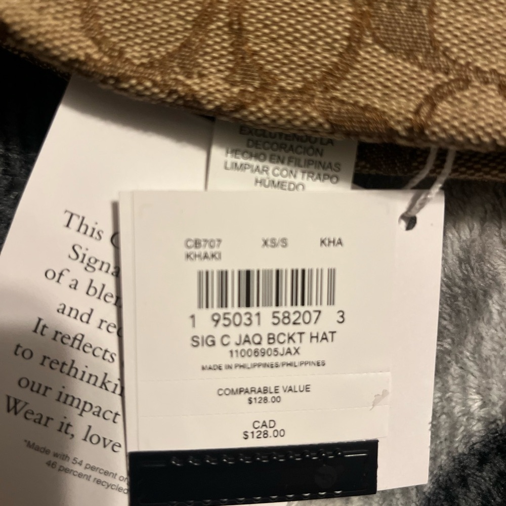 NWT Coach Brown Signature Bucket Hat - Picture 4 of 6